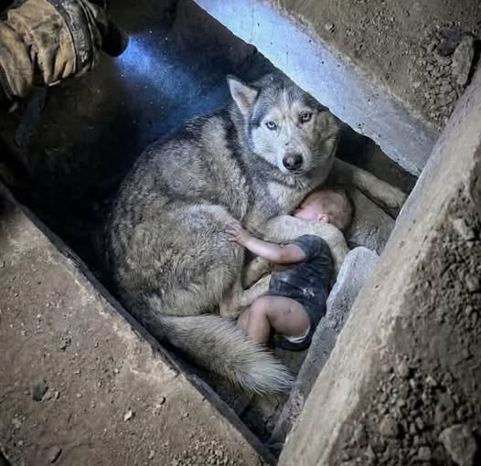 🔥 Un husky ladraba sin descanso bajo los escombros… cuando los rescatistas descubrieron por qué, rompieron en llanto 😢🐺
